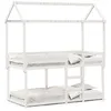 Image de vidaXL Vidaxl Lit Superposé Avec Toit Blanc 80x200 Cm Bois Massif De Pin