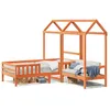 Image de Vidaxl Ensemble De Lit Et De Banc Avec Toit Sans Matelas 75x190 Cm