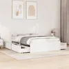 Image de vidaXL Cadre de lit sans matelas blanc 140x190 cm bois de pin massif3282355