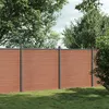 Image de vidaXL Panneau de clôture marron 353x186 cm WPC