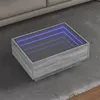 Image de vidaXL Table basse avec LED sonoma gris 70x50x30 cm bois d'ingénierie847516