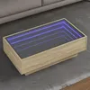 Image de vidaXL Table basse avec LED chêne sonoma 90x50x30 cm bois d'ingénierie847520