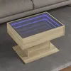 Image de vidaXL Table basse avec LED chêne sonoma 70x50x45 cm bois d'ingénierie847534