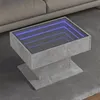 Image de vidaXL Table basse avec LED gris béton 70x50x45 cm bois d'ingénierie847535