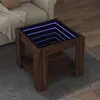 Image de vidaXL Table basse avec LED chêne marron 53x53x45 cm bois d'ingénierie847545