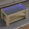Image de vidaXL Table basse avec LED chêne sonoma 93x53x45 cm bois d'ingénierie847555