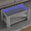 Image de vidaXL Table basse avec LED gris béton 93x53x45 cm bois d'ingénierie847556