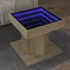 Image de vidaXL Table basse avec LED chêne sonoma 50x50x45 cm bois d'ingénierie847562