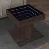 Image de vidaXL Table basse avec LED chêne marron 50x50x45 cm bois d'ingénierie847566