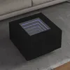 Image de vidaXL Table basse avec LED noir 60x60x40 cm bois d'ingénierie847568