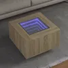 Image de vidaXL Table basse avec LED chêne sonoma 60x60x40 cm bois d'ingénierie847569