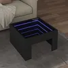 Image de vidaXL Table basse avec LED infini noir 50x50x30 cm847603