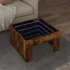 Image de vidaXL Table basse avec LED infini chêne fumé 50x50x30 cm847606