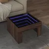 Image de vidaXL Table basse avec LED infini chêne marron 50x50x30 cm847608