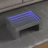 Image de vidaXL Table basse avec LED infini gris béton 70x50x30 cm847612