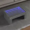 Image de vidaXL Table basse avec LED infini gris bÃ©ton 70x50x30 cm