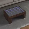 Image de vidaXL Table basse avec LED infini chêne marron 70x50x30 cm847615