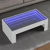 Image de vidaXL Table basse avec LED infini blanc 90x50x30 cm847616
