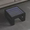 Image de vidaXL Table basse avec LED infini noir 50x53x30 cm847624