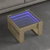 Image de vidaXL Table basse avec LED infini chêne sonoma 50x53x30 cm847625