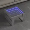 Image de vidaXL Table basse avec LED infini sonoma gris 50x53x30 cm