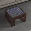Image de vidaXL Table basse avec LED infini chêne marron 50x53x30 cm847629