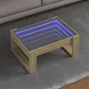 Image de Vidaxl Table Basse Avec Led Infini ChÃªne Sonoma 70x53x30 Cm