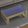 Image de vidaXL Table basse avec LED infini chêne sonoma 90x53x30 cm847639