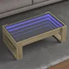Image de Vidaxl Table Basse Avec Led Infini ChÃªne Sonoma 90x53x30 Cm