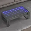 Image de vidaXL Table basse avec LED infini sonoma gris 90x53x30 cm