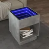 Image de vidaXL Table basse avec LED infini gris béton 40x40x50 cm847647