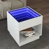 Image de vidaXL Table basse avec LED infini blanc 50x50x50 cm847651