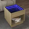 Image de vidaXL Table basse avec LED infini chêne sonoma 50x50x50 cm847653