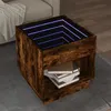 Image de vidaXL Table basse avec LED Infinity chêne fumé 50x50x50 cm847655