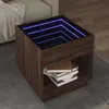 Image de vidaXL Table basse avec LED infini chêne marron 50x50x50 cm847657