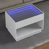 Image de vidaXL Table basse avec LED infini blanc 70x50x50 cm847658