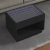 Image de vidaXL Table basse avec LED infini noir 70x50x50 cm847659