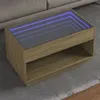 Image de vidaXL Table basse avec LED infini chêne sonoma 90x50x50 cm847667