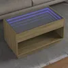 Image de Vidaxl Table Basse Avec Led Infini ChÃªne Sonoma 90x50x50 Cm