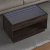 Image de vidaXL Table basse avec LED infini chêne marron 90x50x50 cm847671