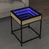 Image de vidaXL Table basse avec LED Infinity chêne sonoma 40x40x51 cm847673