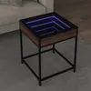 Image de vidaXL Table basse avec LED Infinity chêne marron 40x40x51 cm847676