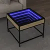 Image de vidaXL Table basse avec LED infini chêne sonoma 50x50x41 cm847678