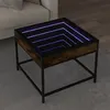 Image de vidaXL Table basse avec LED Infinity chêne fumé 50x50x41 cm847679