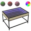 Image de Vidaxl Table Basse Avec Led Infini ChÃªne Sonoma 70x50x41 Cm
