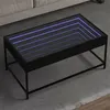 Image de vidaXL Table basse avec LED infini noir 90x50x41 cm847687