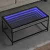 Image de vidaXL Table basse avec LED infini sonoma gris 90x50x41 cm847690