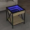 Image de vidaXL Table basse avec LED Infinity chêne sonoma 40x40x49 cm847693