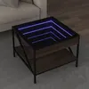 Image de vidaXL Table basse avec LED Infinity chêne marron 50x50x38 cm847701
