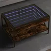 Image de vidaXL Table basse avec LED Infinity chêne fumé 70x50x38 cm847704